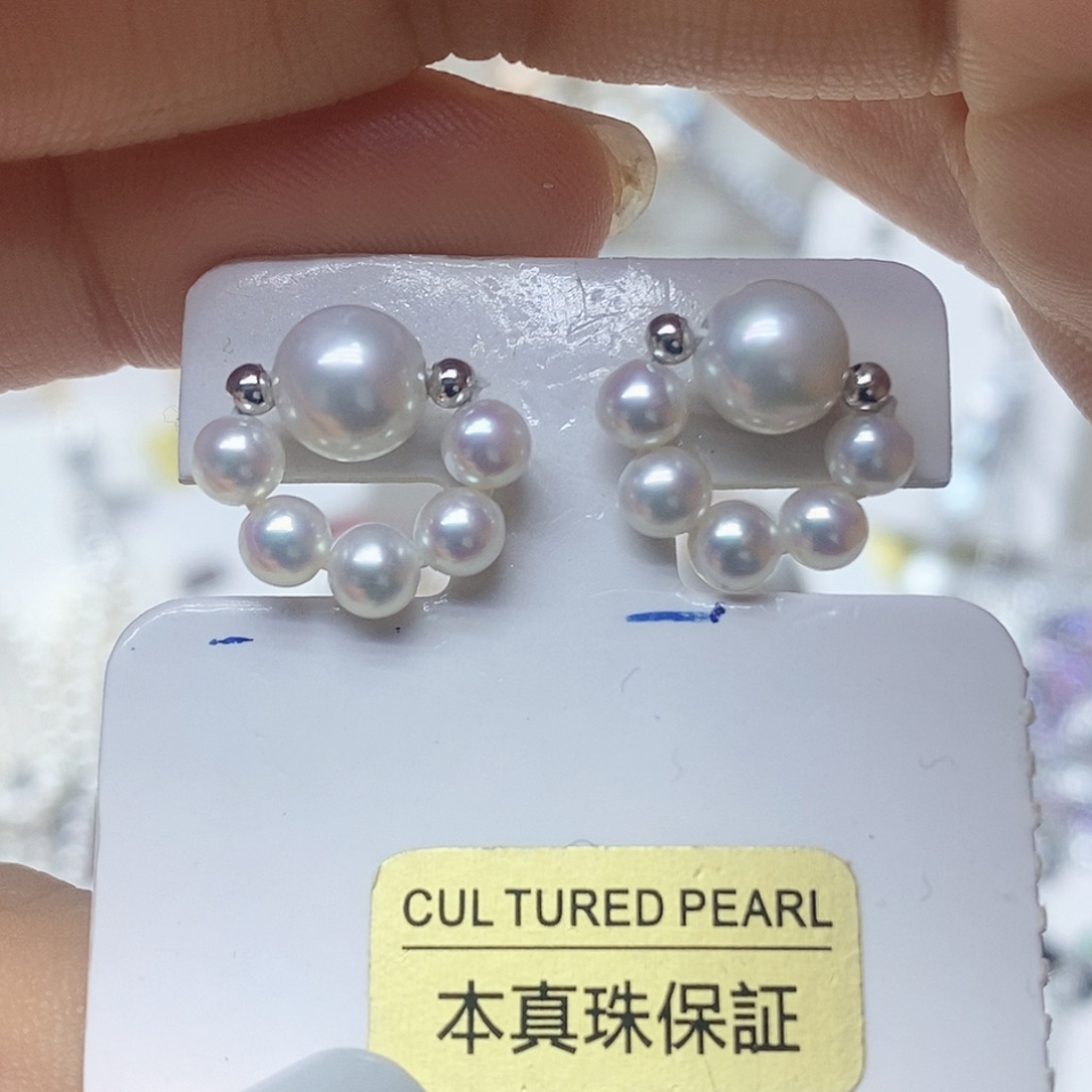 耳钉未镶嵌淡水珍珠