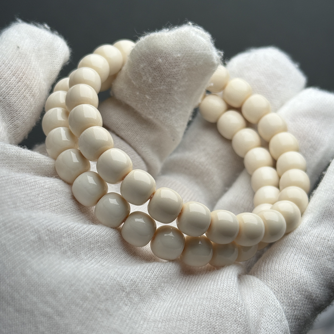 【小熊猛犸】爆款！5A猛犸象牙7*8老型/直切手串全品毕业级文玩手串