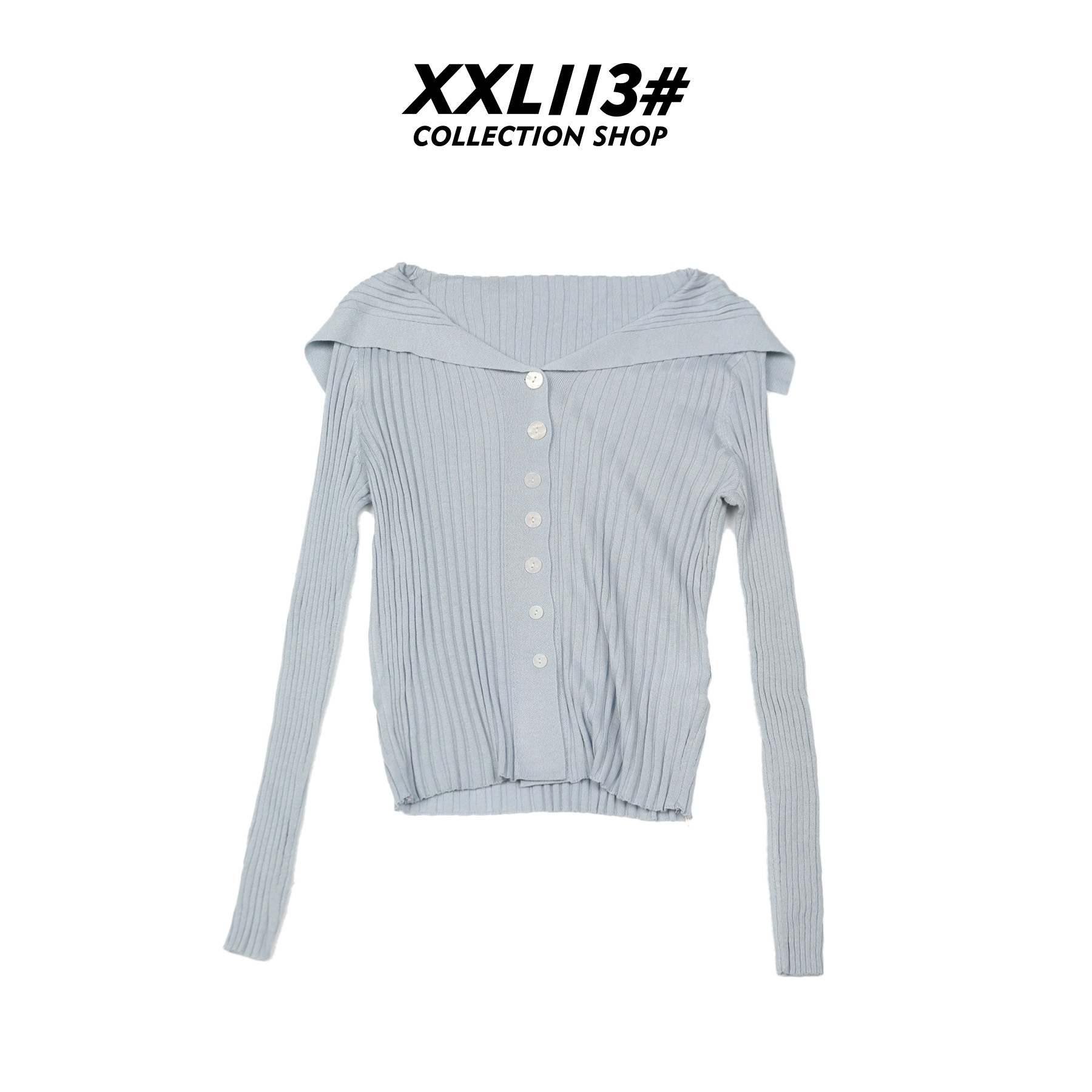 113* CENTRALIZED SHOP显瘦翻领韩版毛针织衫X5F05H6730