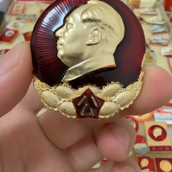 p***d铝毛爷爷像章，万岁