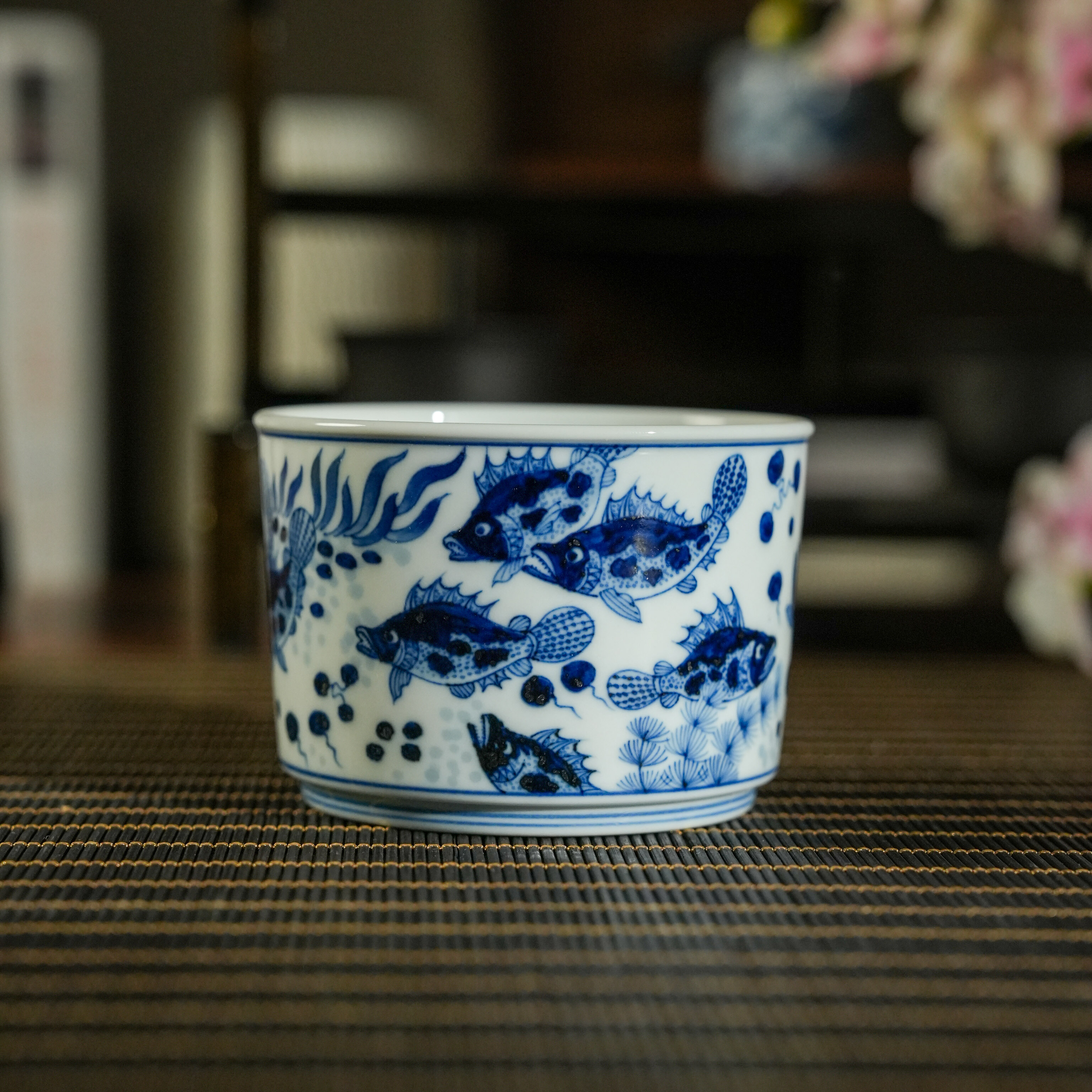 【栗子严选】墨舍柴窑鱼藻直筒杯（moshe702）