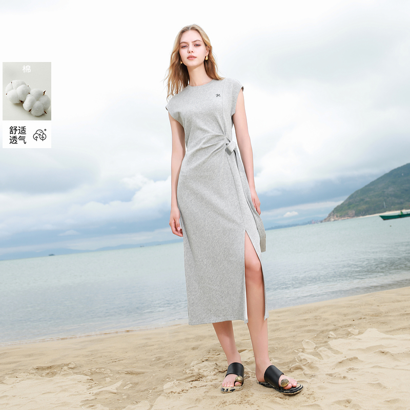 【大叔专享】D402FM11HL20三彩2025夏季新款设计感连衣裙收腰dbx