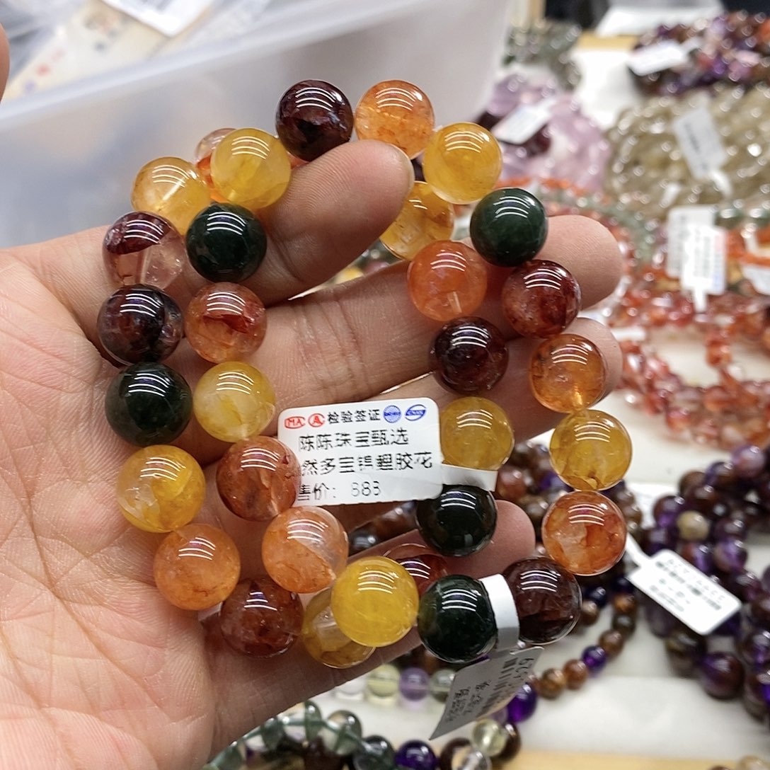 水晶手链未镶嵌多样性发货发一条