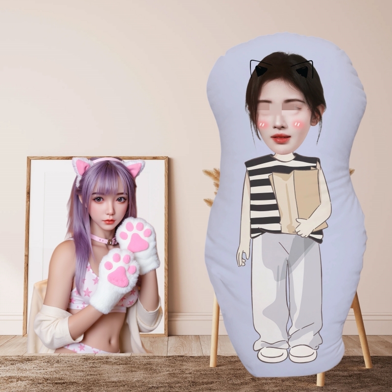 直播热卖定制1.48-1.68人形抱枕睡觉靠垫卡通可爱玩偶生日礼物