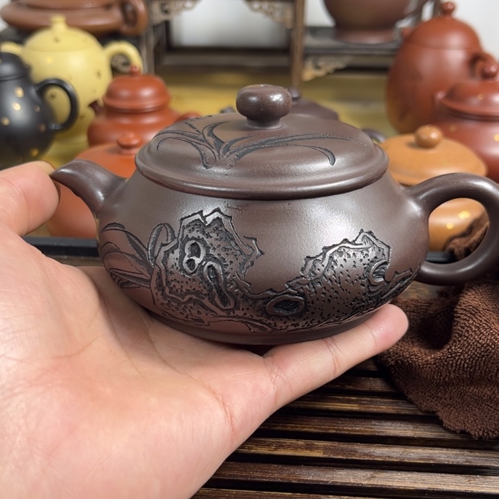 紫砂茶壶原矿紫砂半手工制作