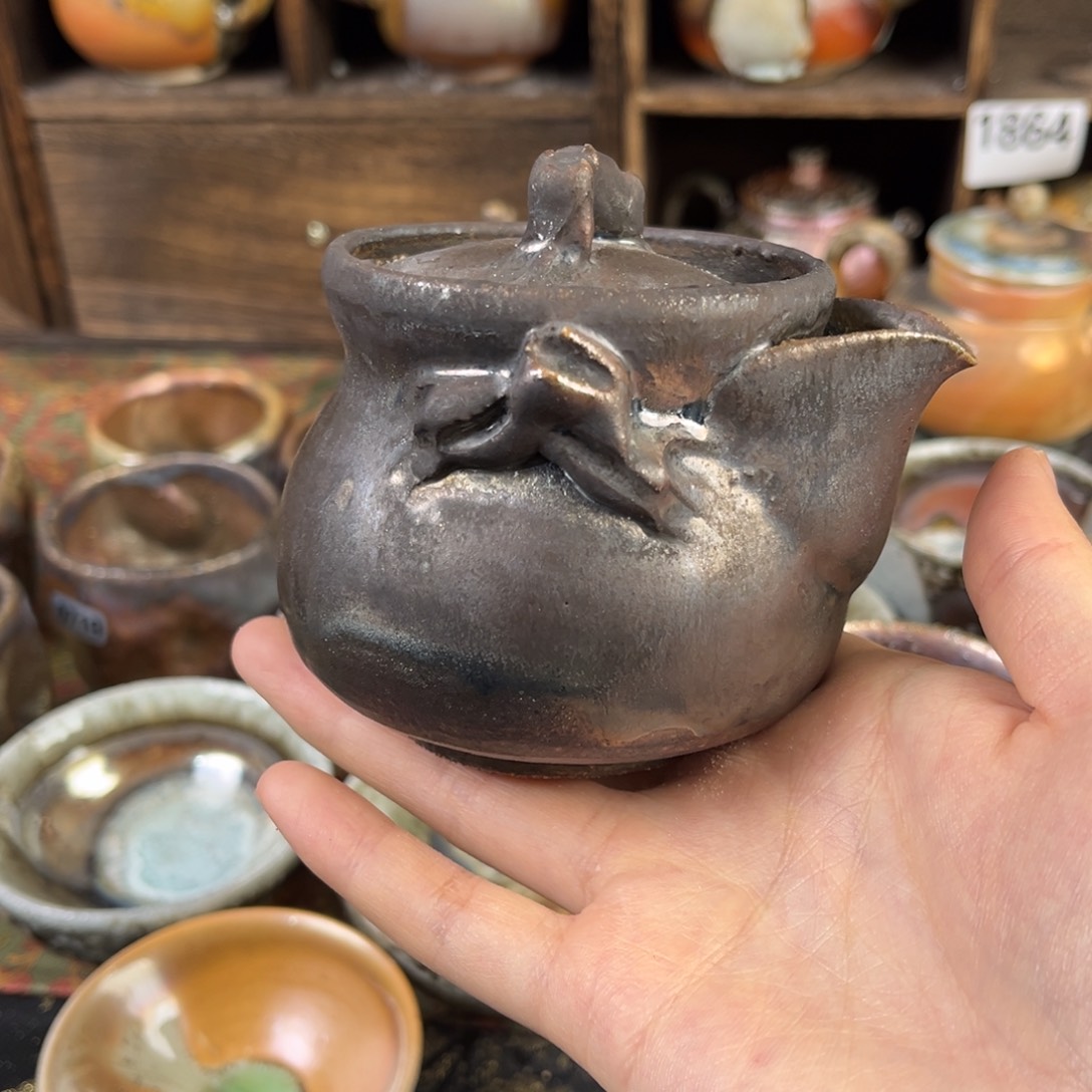 杯柴烧茶器铁胎宝瓶