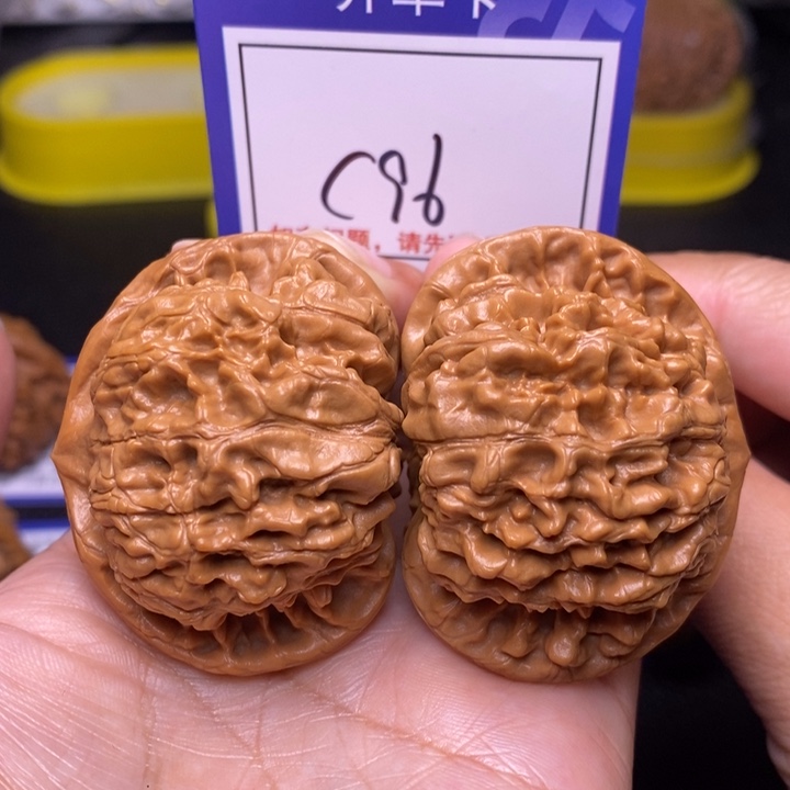 文玩核桃把件49官帽c96