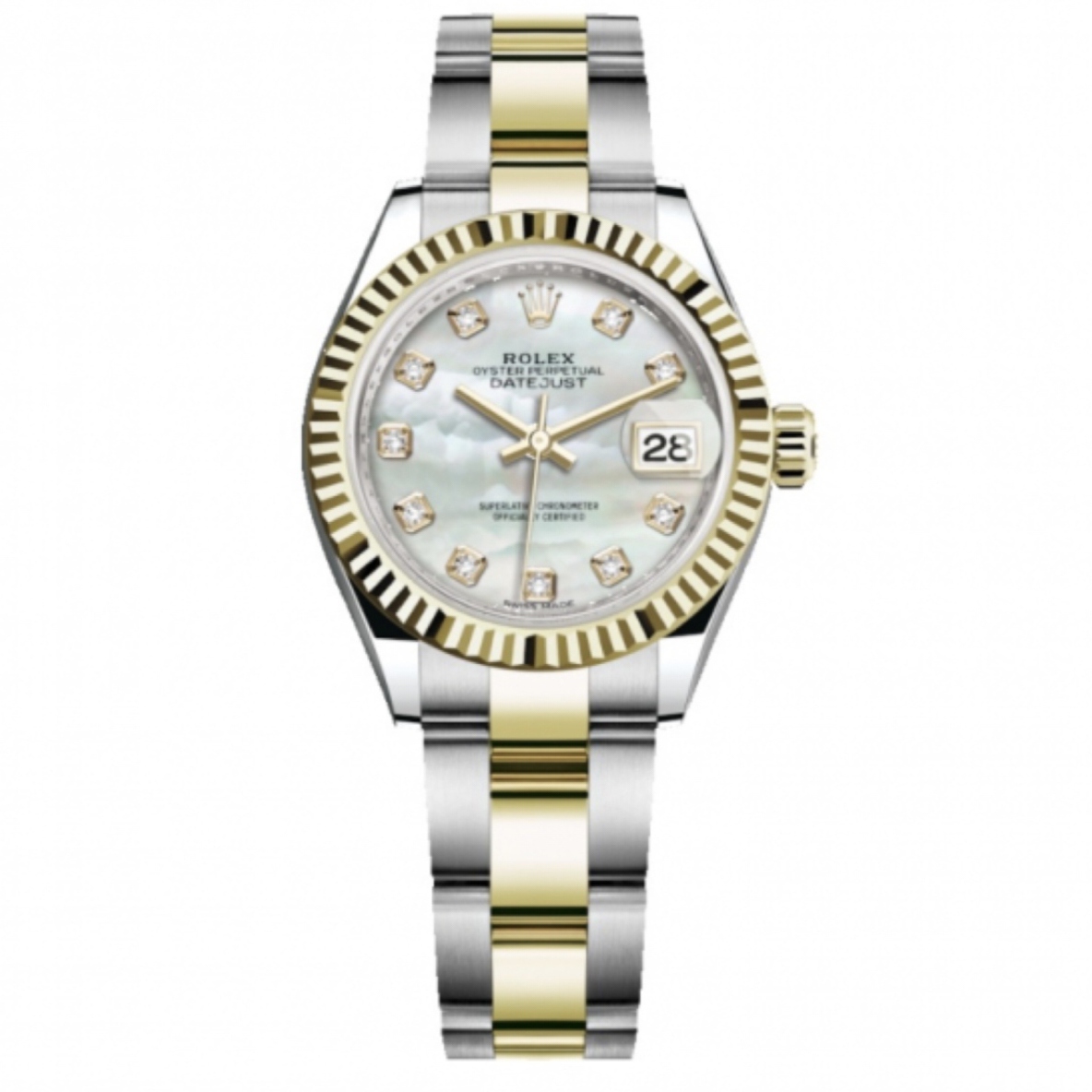 99新 Rolex/劳力士 25年全套/劳力士女装日志型279173贝母