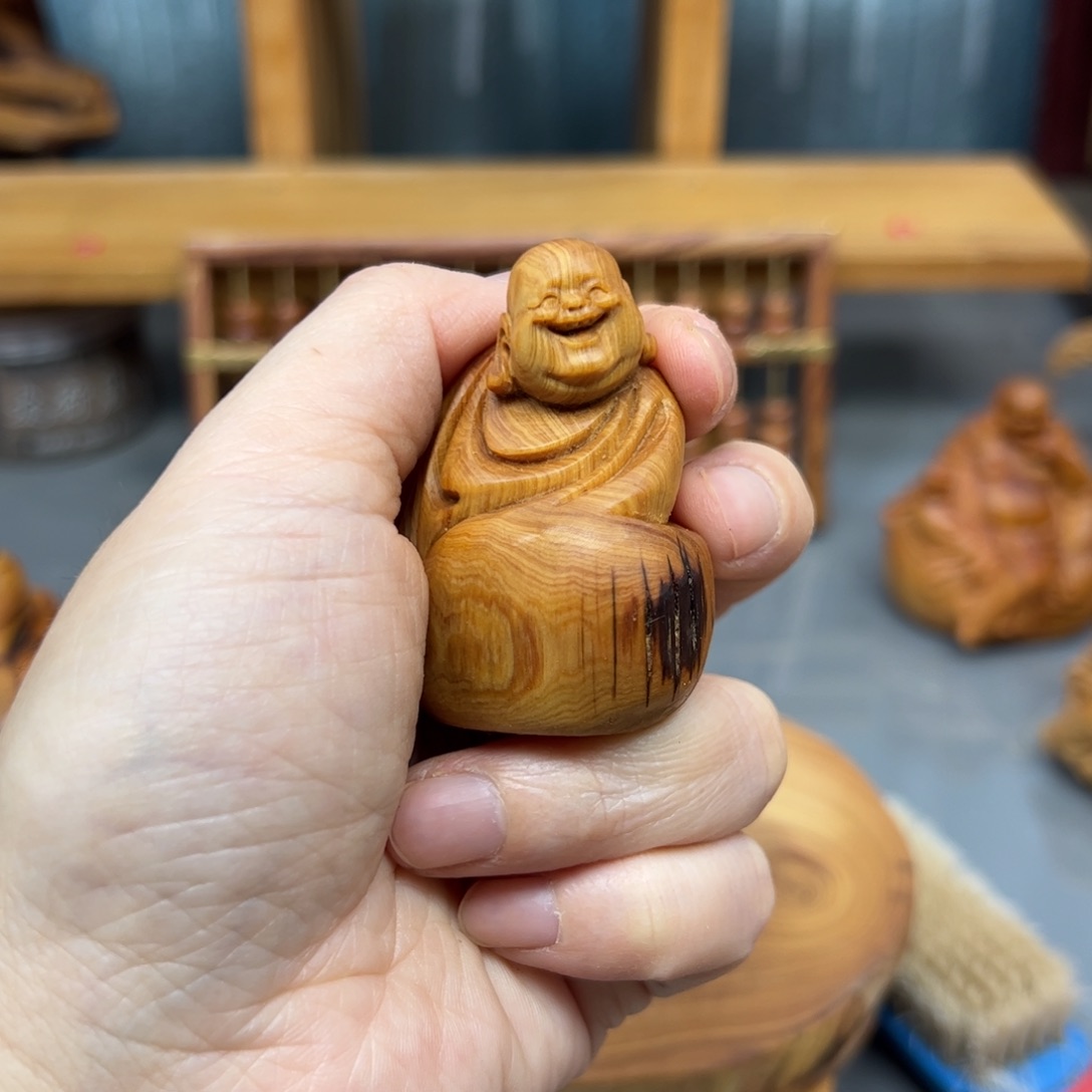 天***州柏木崖柏木摆件手把件，