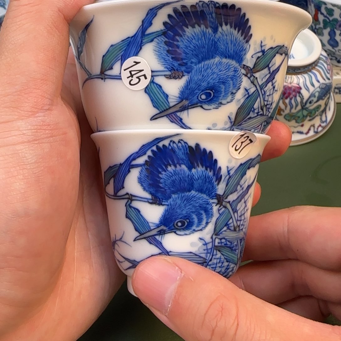 彦祖纯手工手绘茶具