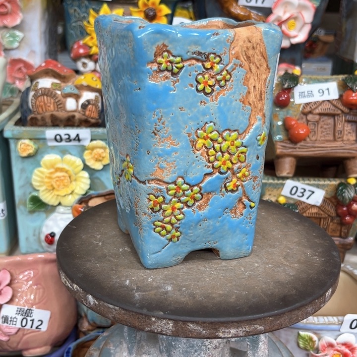 紫砂花盆粗陶材质多肉花盆