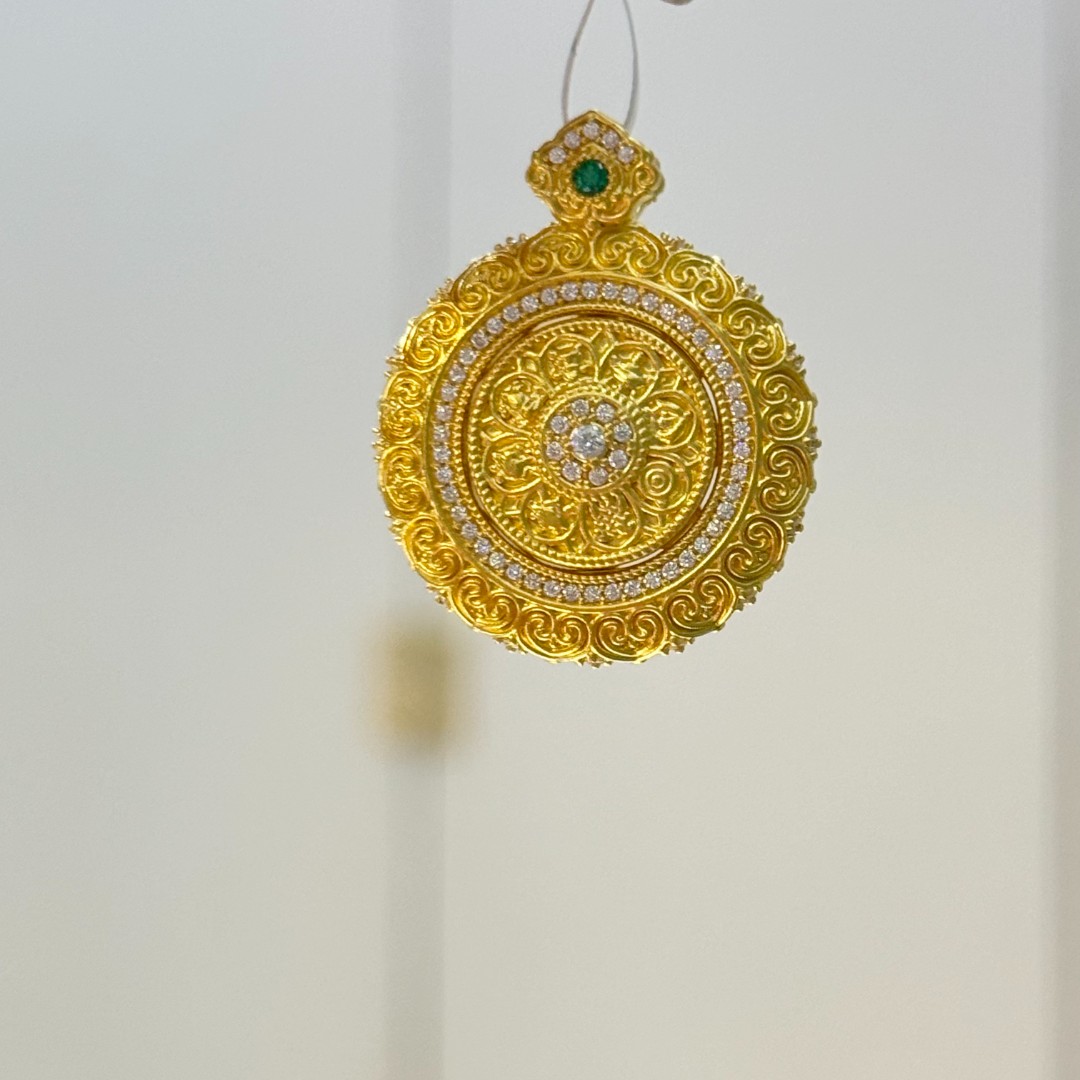 新年-Y【如意转动点钻罗盘】足金999精工5D（附加488/88）