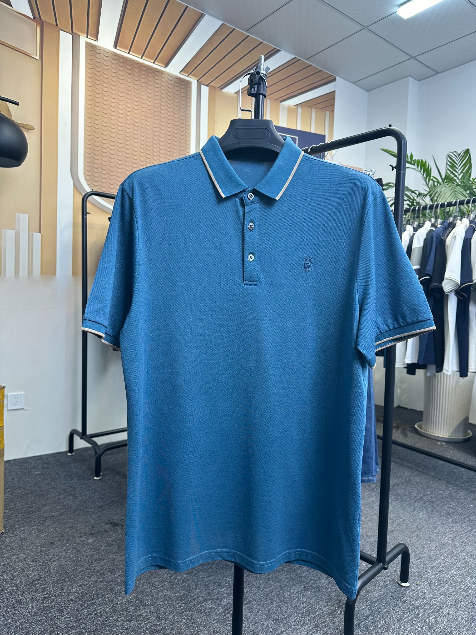 H家剪标男装时尚翻领Polo衫常规简约风基础大众休闲商务