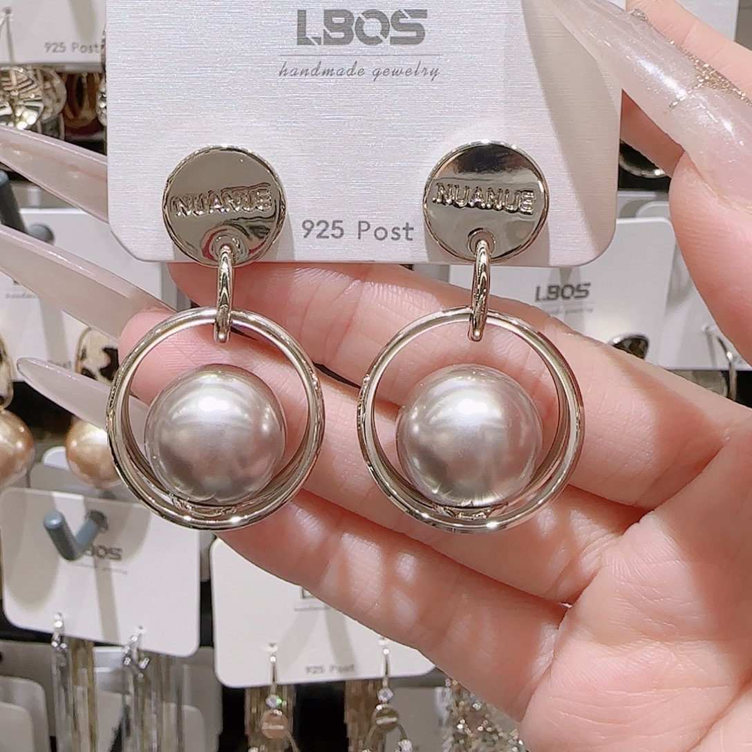 锆石铜合金925银耳环