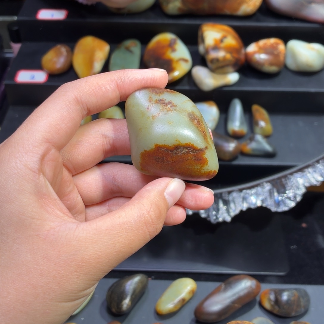 和田玉未镶嵌挂件65.5