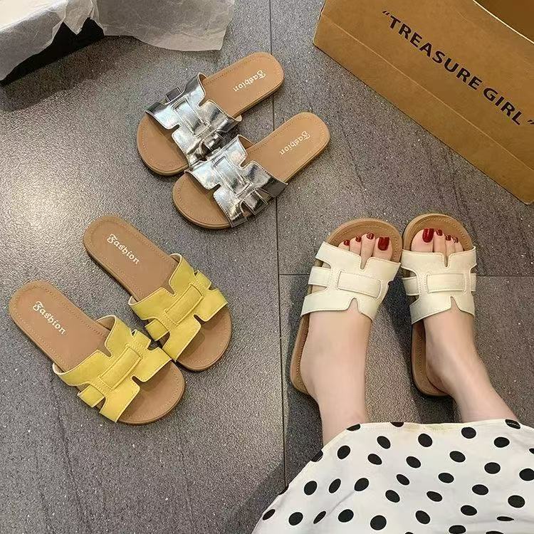 夏休闲款法式拖鞋女新款配裙子仙女风拖鞋688-1