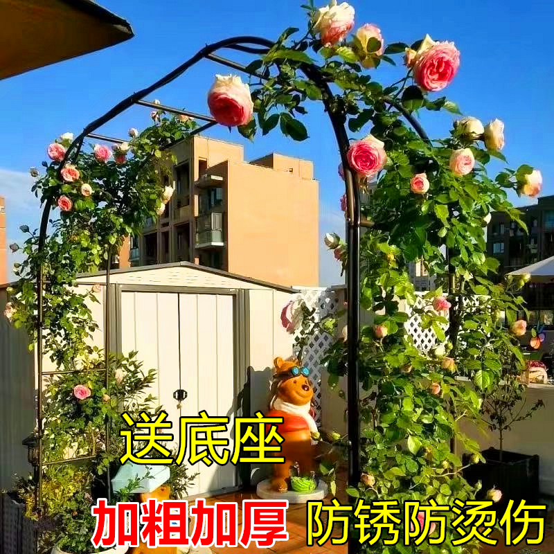 防锈拱门花架月季爬藤架葡萄架铁线莲蔷薇支架子户外庭院植物花架