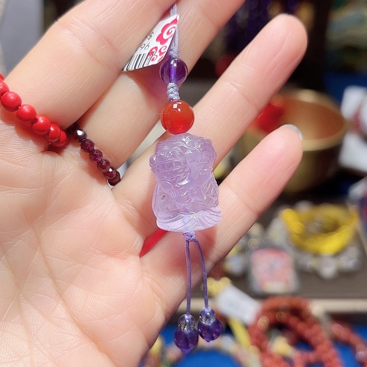 白玉菩提吊坠手串