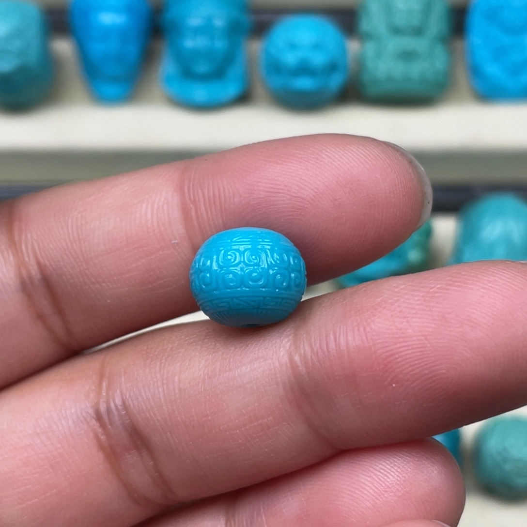 绿松石挂件未镶嵌10.6*8.8mm