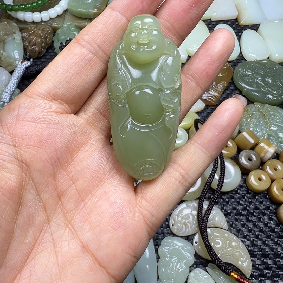 和田玉未镶嵌吊坠(不含链)