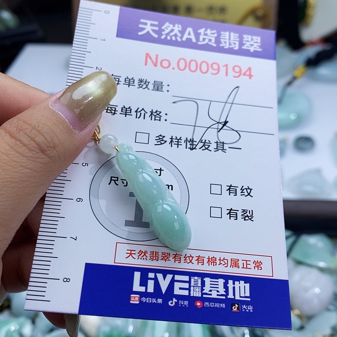 翡翠未镶嵌颈饰9194