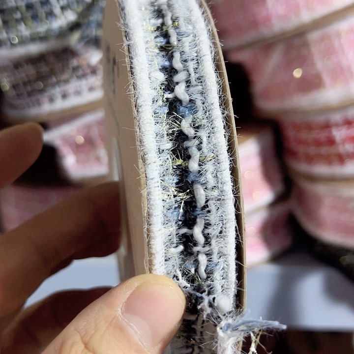 2.5的毛边小香风黑蓝色10码