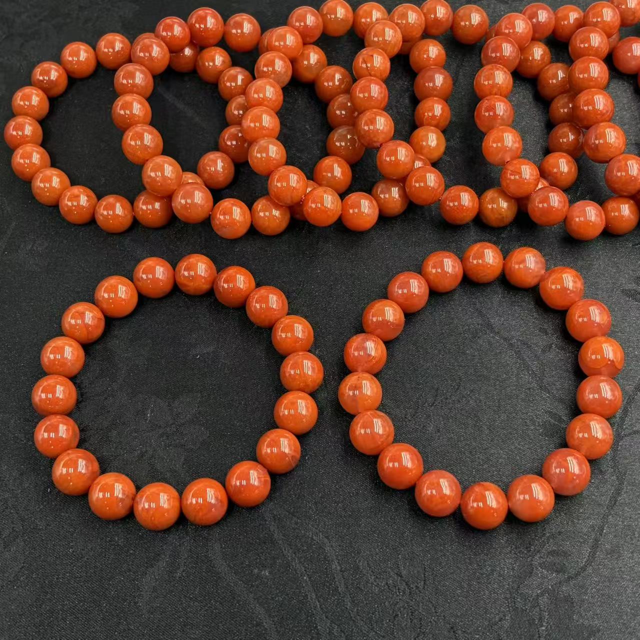 「戴琴珠宝」DQ5850-11mm左右南红单圈手串(多样性发其一）