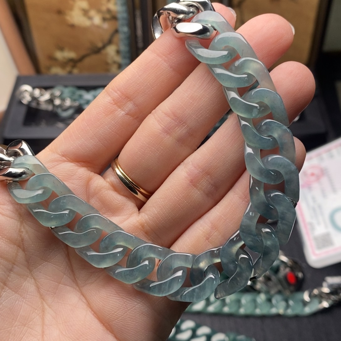 用***定翡翠未镶嵌手链手链10001