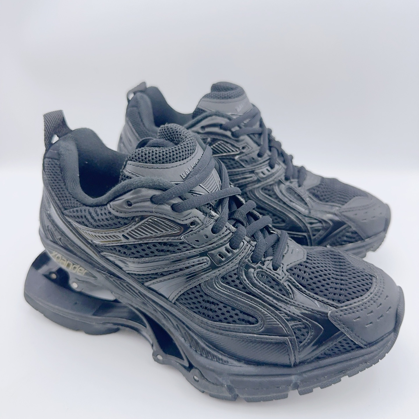 95新 Balenciaga/巴黎世家 36码/黑色弹簧老爹鞋鞋/01837
