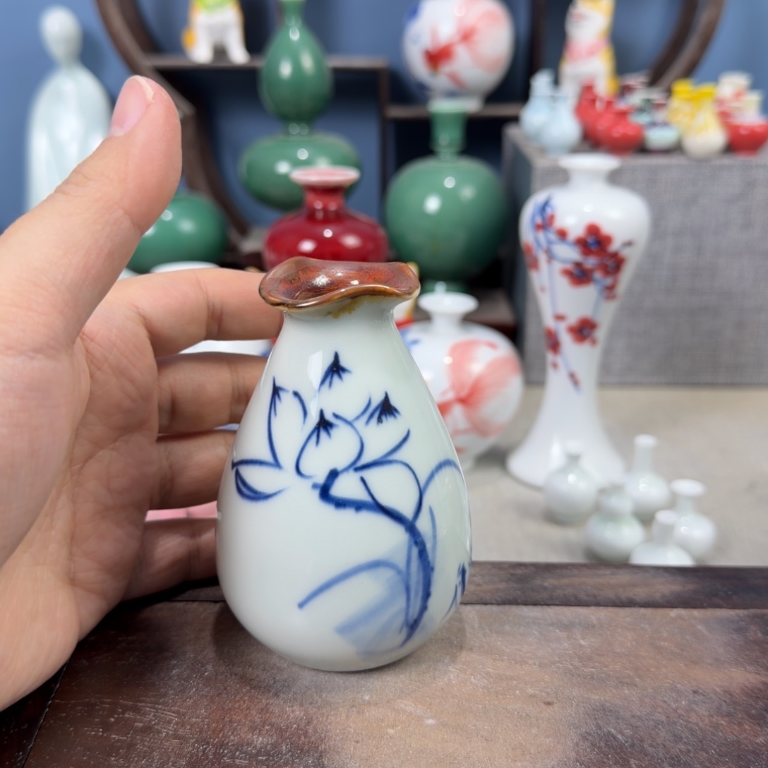 陶瓷手工小花器摆件