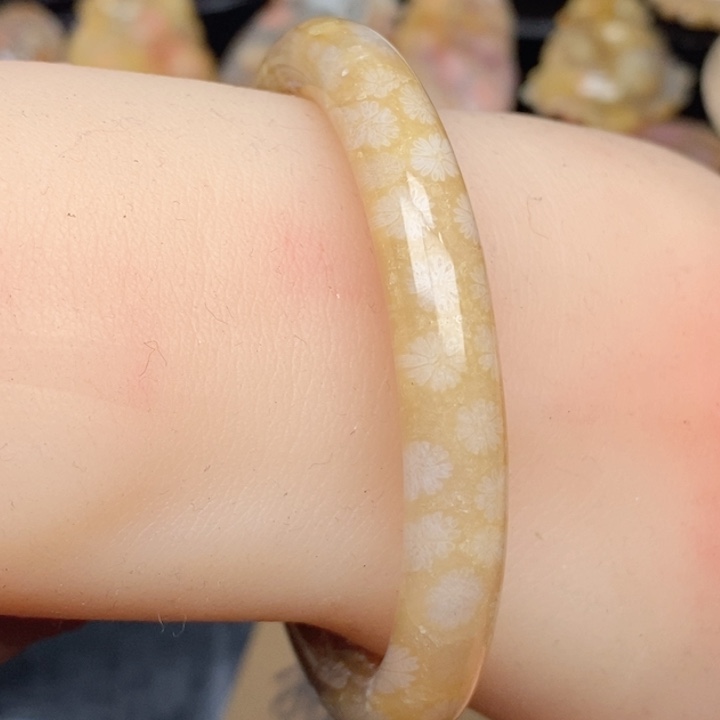 硅化珊瑚（珊瑚玉）手镯未镶嵌54.5