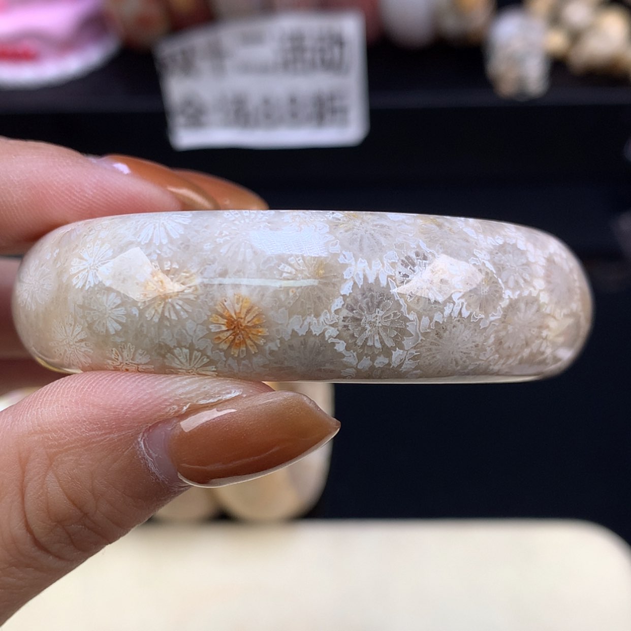 【闪购商品】颈饰未镶嵌硅化珊瑚（珊瑚玉）福利手镯53.4（22号）
