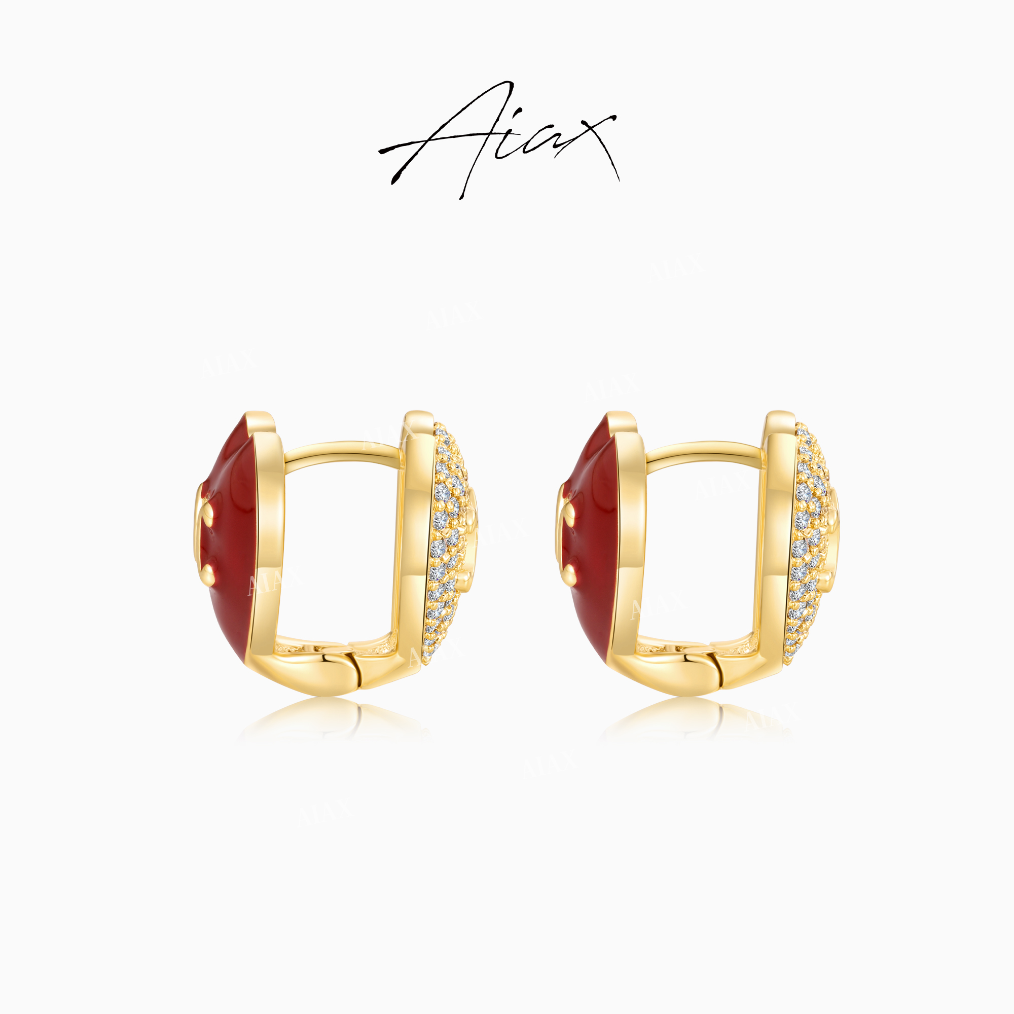 AIAX 镀k金 气质时尚百搭个性小众精致法式轻奢耳环TSL1317