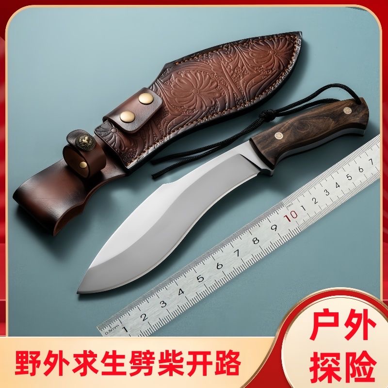 巡山一体重型 65号锰钢 户外露营登山钓鱼剔骨削皮刀割绳子开快递