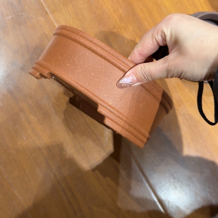 啃***妖紫砂花盆半手工制作