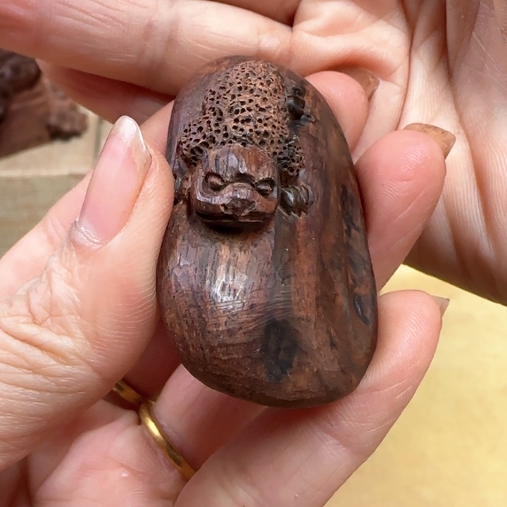 黄花梨/降香黄檀金蟾小把件