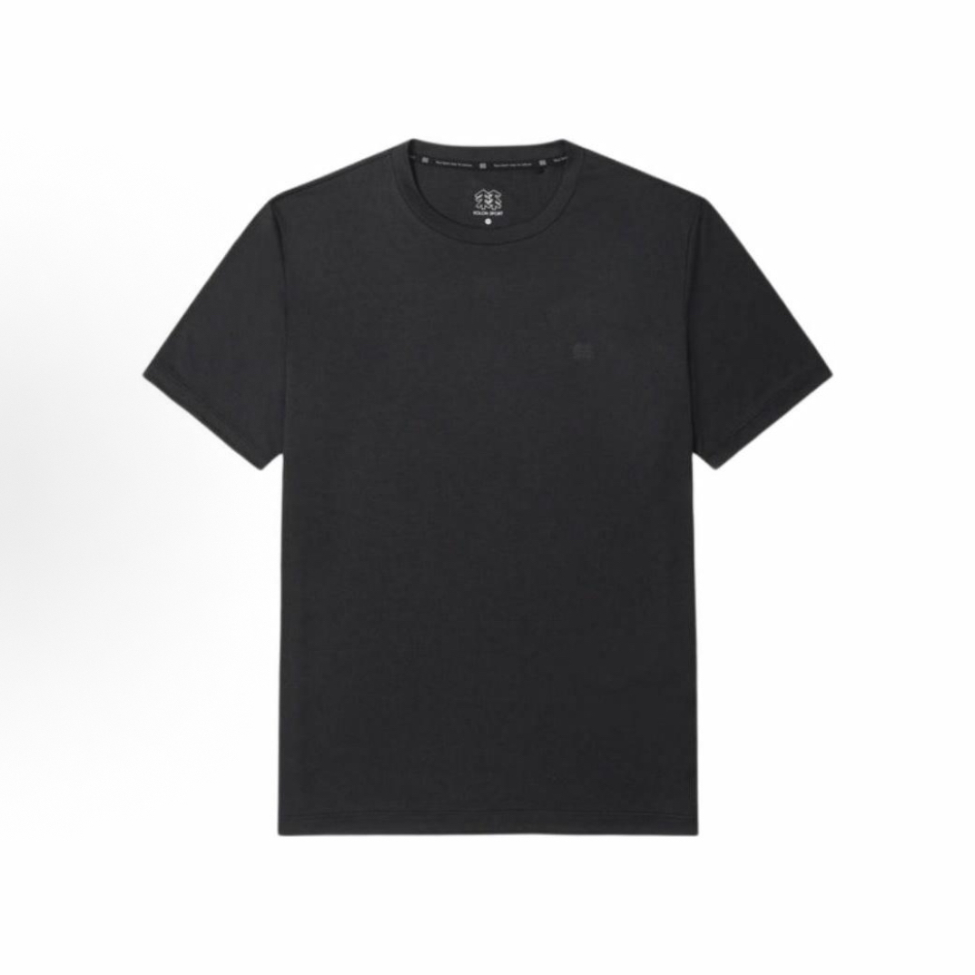 KOLON SPORT/可隆经典夏季25-301圆领修身型男士黑色印花短袖T恤
