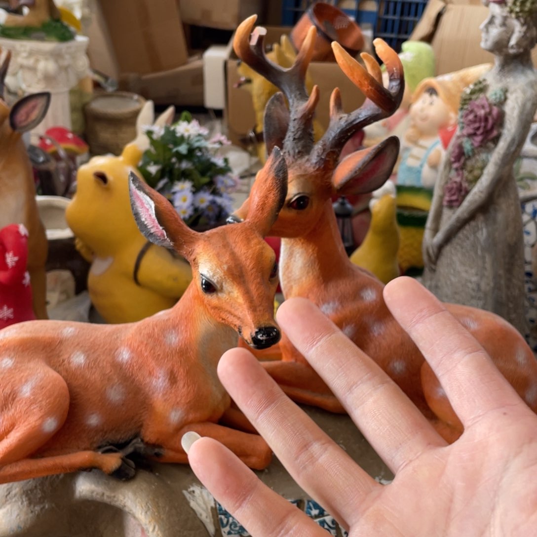 【闪购商品】树脂情侣鹿一对摆件