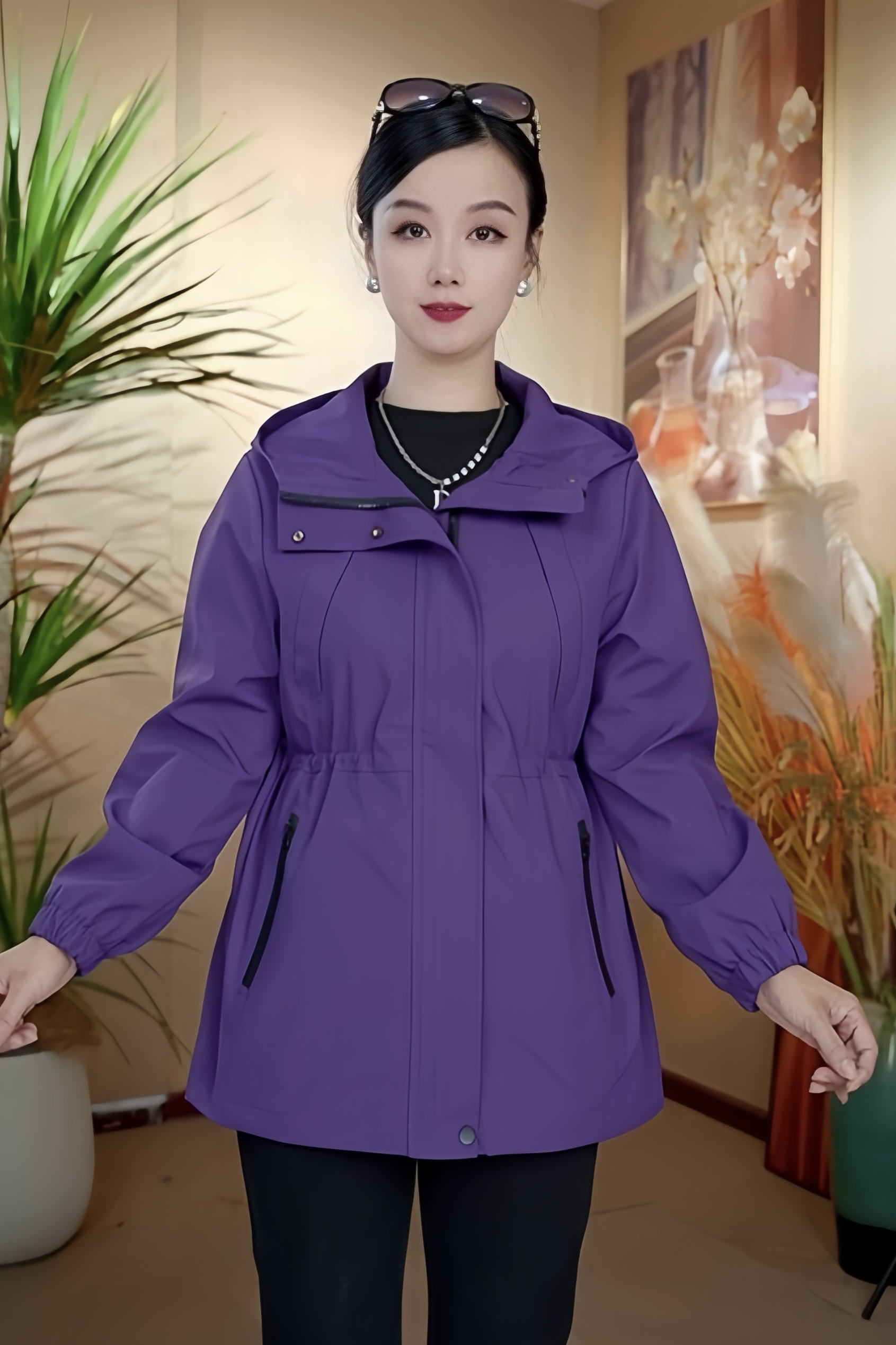 2025早秋新款风衣外套女装外套休闲百搭宽松连帽上衣外套