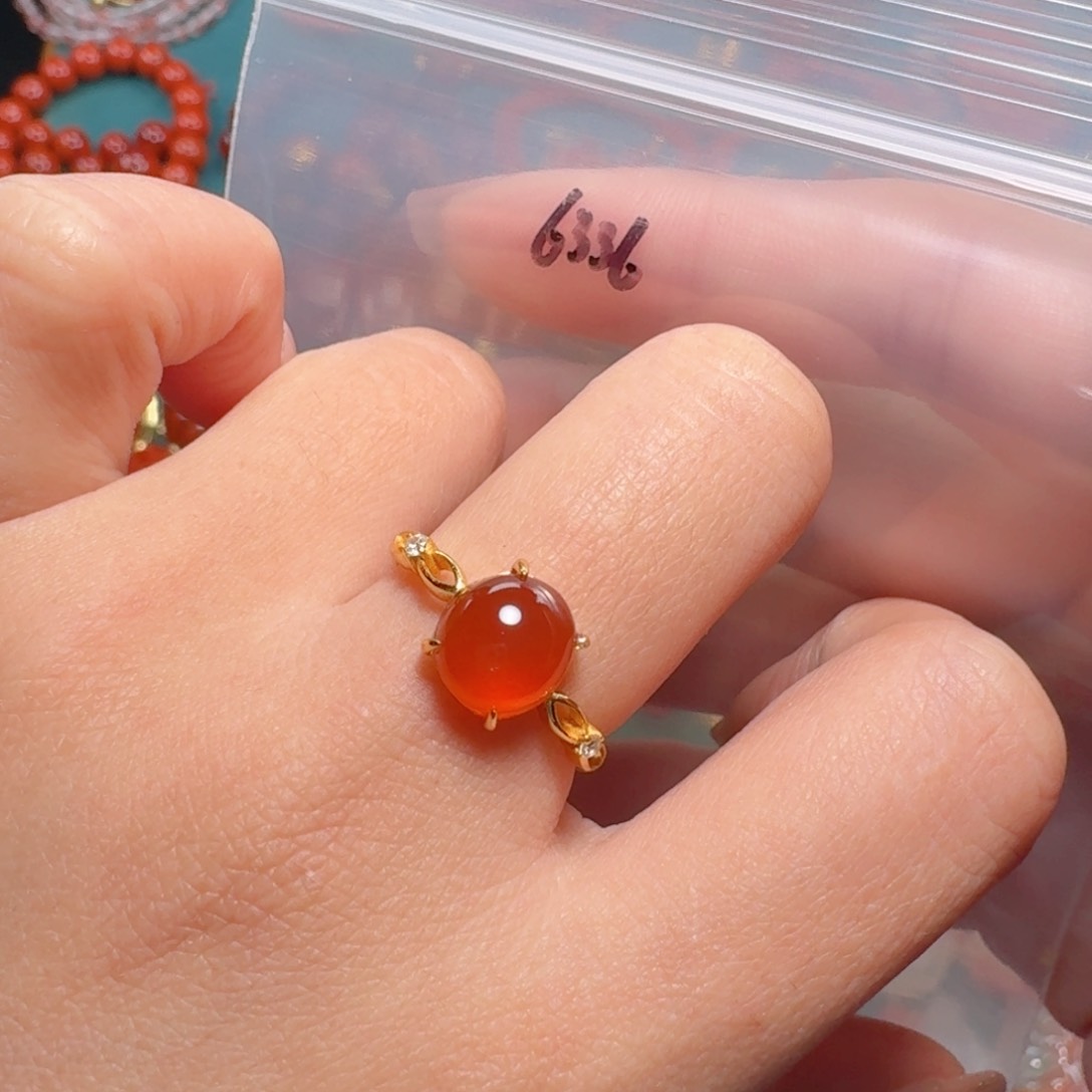 南红玛瑙南红银S925镶嵌