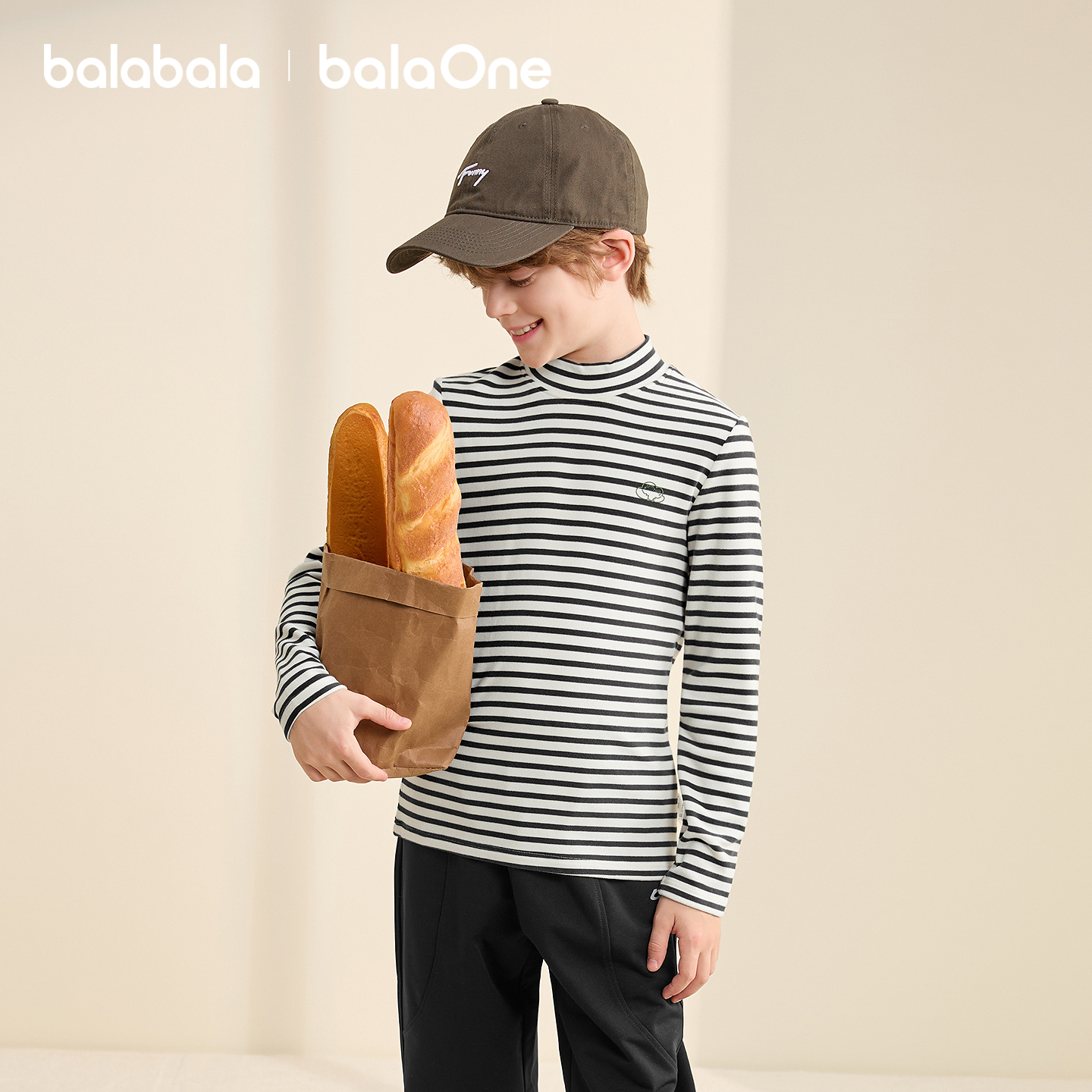 【balaOne】巴拉巴拉儿童打底衫男女童睡衣保暖衣新款童装2025秋冬