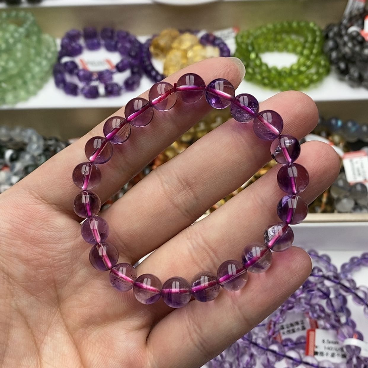 【闪购商品】发晶手链未镶嵌紫超七