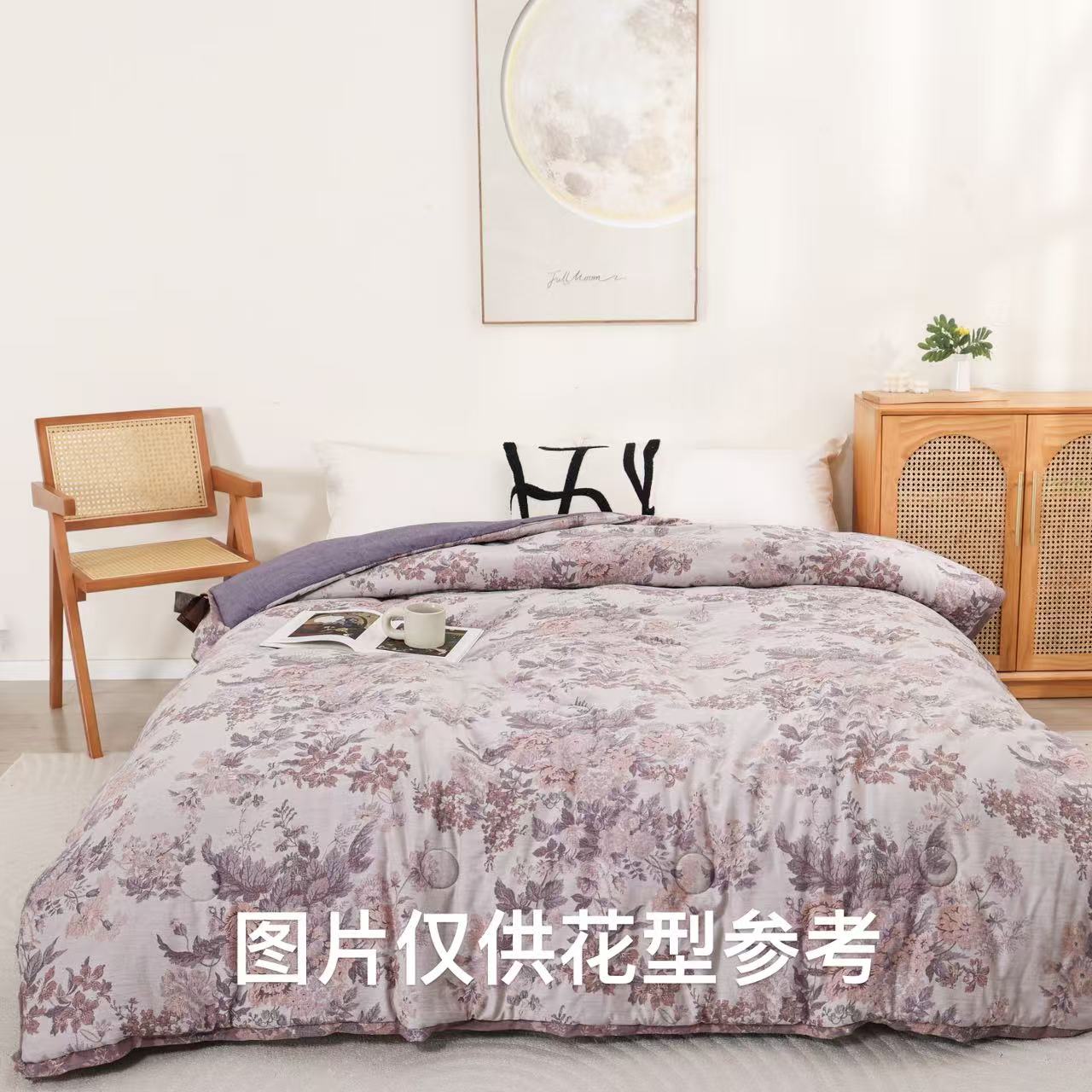 （镜花水月）高端棉色织提花单人四季被120*150可水洗