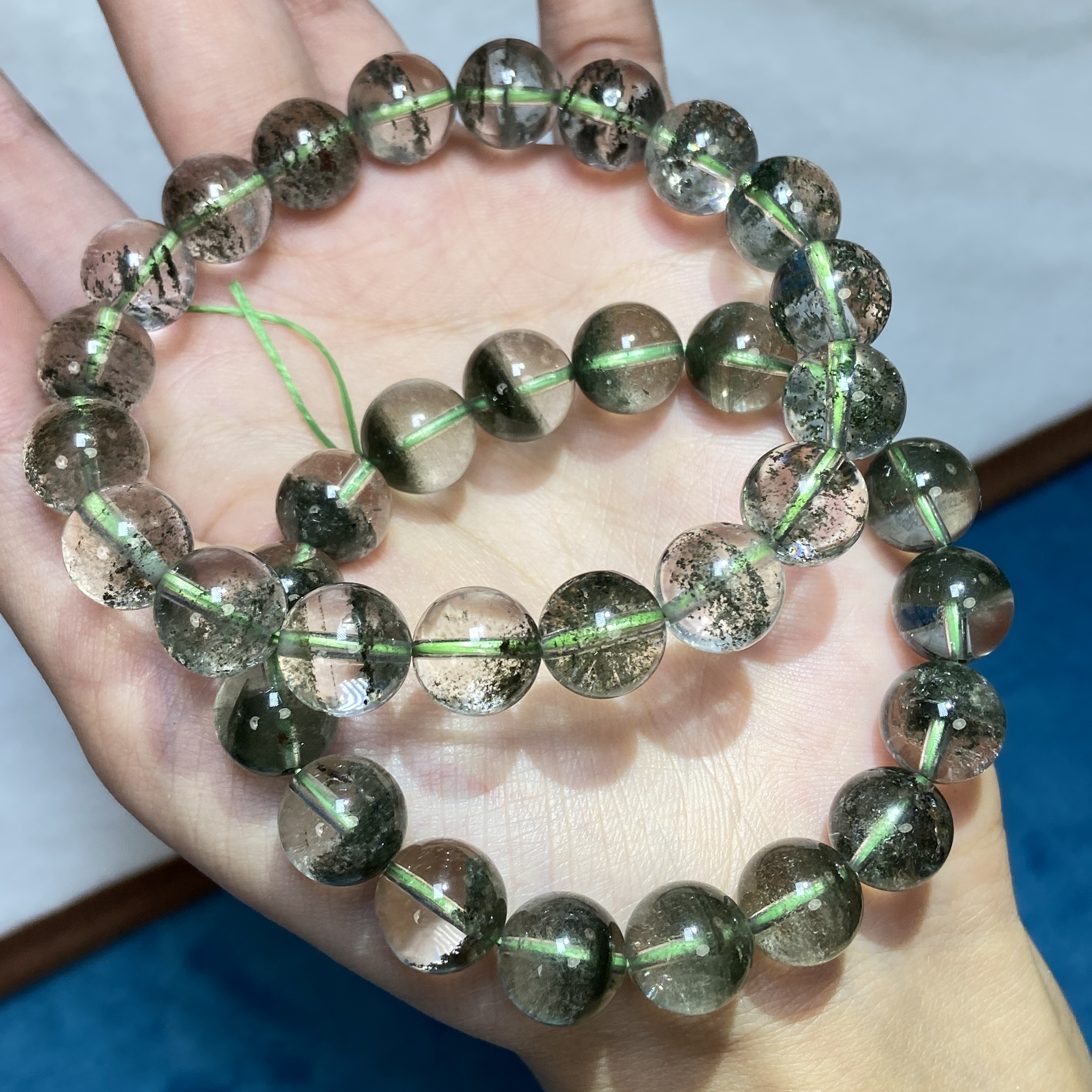 【星浩好物】绿幽灵手串QT144H163【多样性发一件】11mm