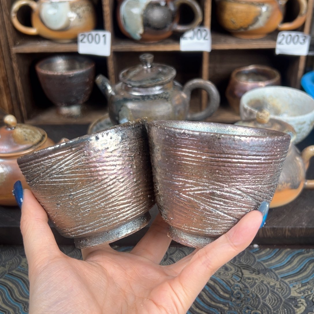 杯悟*道柴烧茶器铁胎主人杯