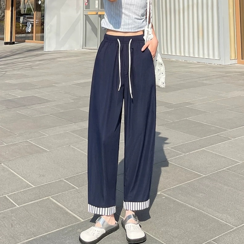 九分森系卷边哈伦裤~显瘦遮胯百搭不挑人！减龄轻薄休闲裤KC199