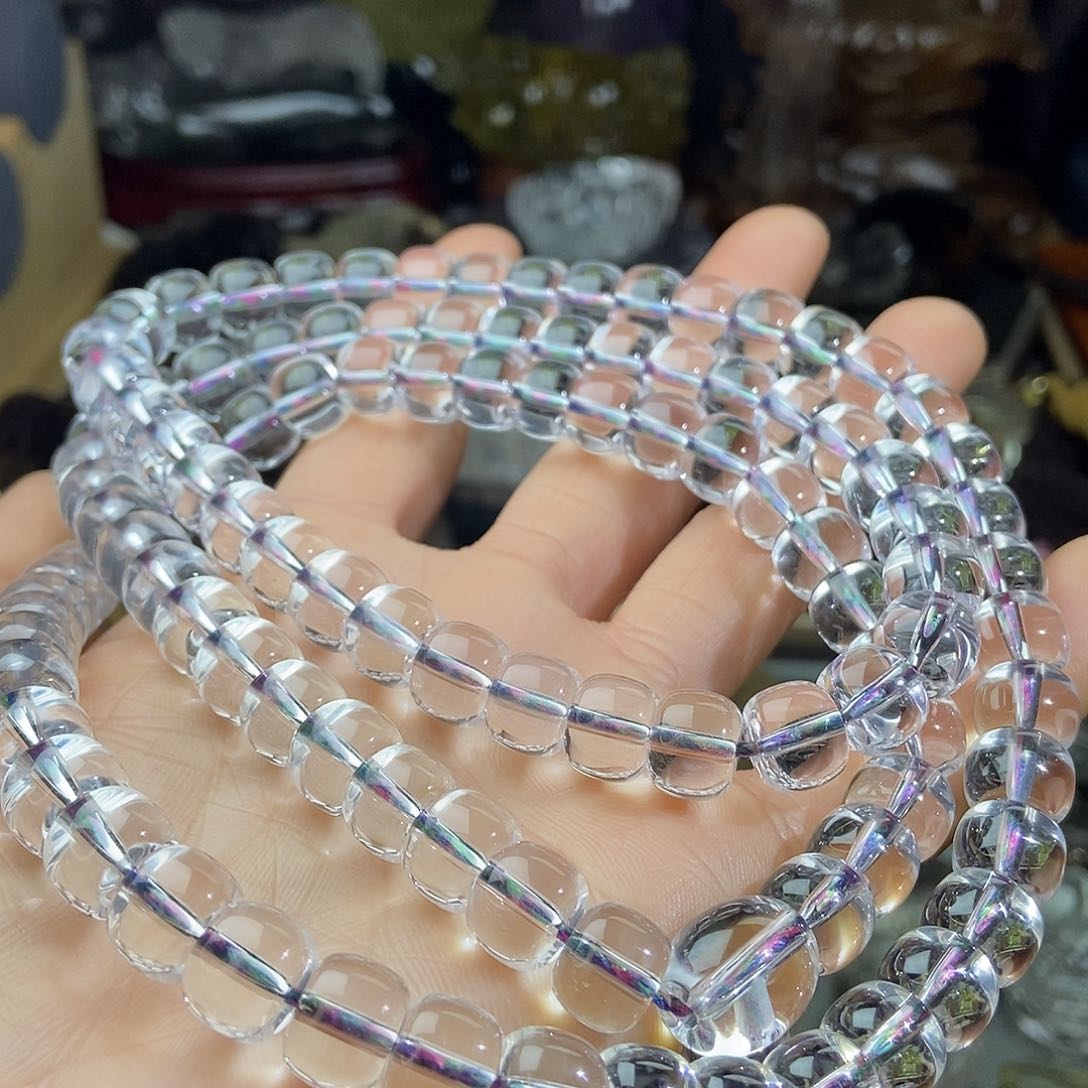 水晶套链未镶嵌水晶108颗盘珠