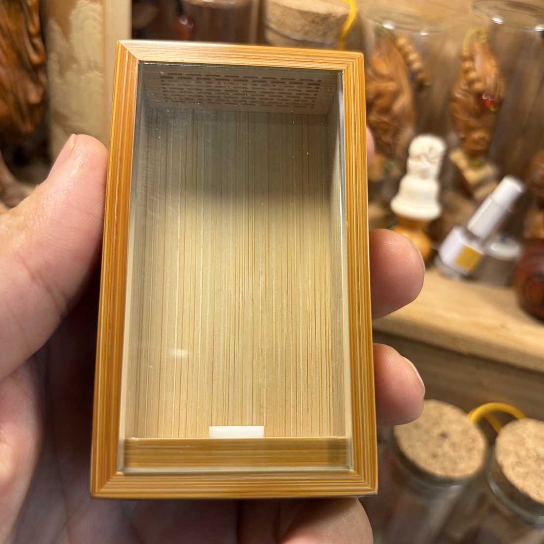 曹自康经典金钟竹蛉盒性价比很高老玉竹不变形92*52*28 鸣虫用具