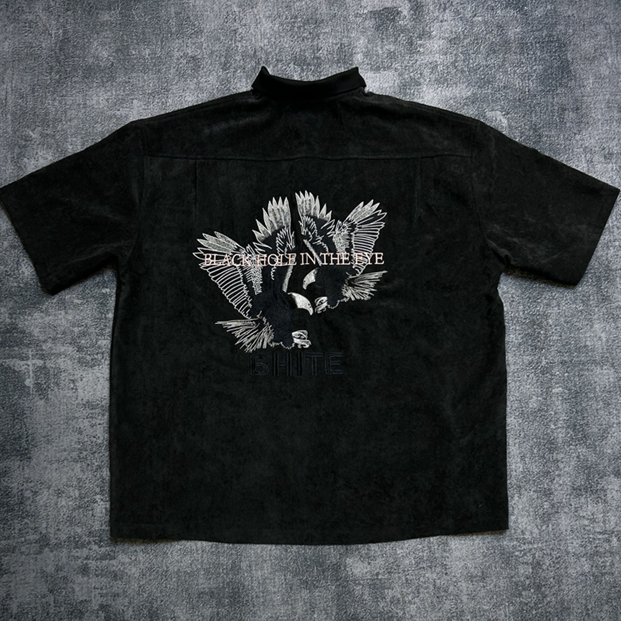 黑洞之眼第12季《白头鹰》 重磅刺绣透气绒面短袖polo面料稳定抗造