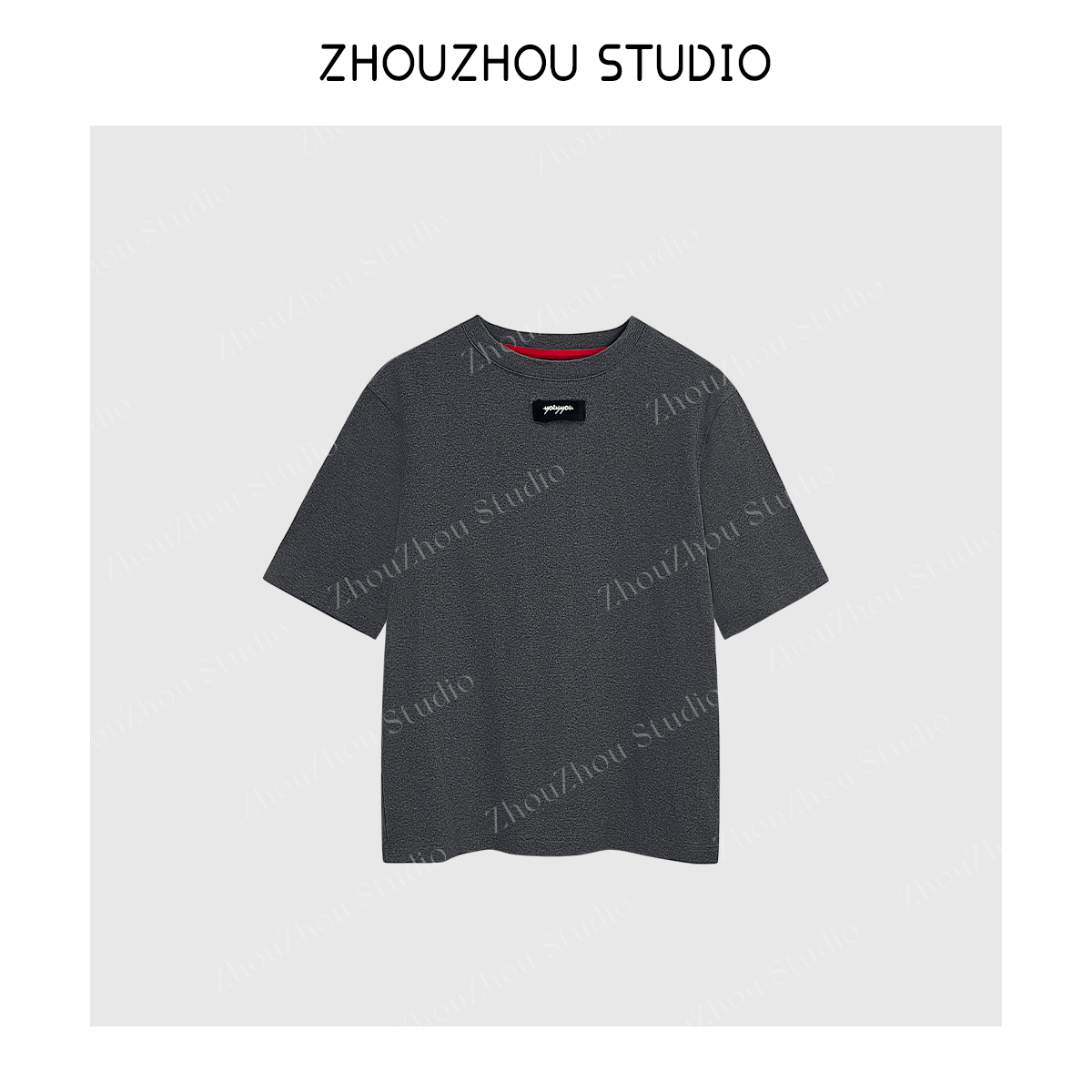  ZhouZhou25秋冬新品 修身圆领T恤百搭短袖T恤休闲打底上衣